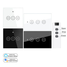 Load image into Gallery viewer, MoesHouse US EU WiFi RF433 Smart Touch Curtain Roller Blinds Motor Switch Tuya Smart Life App Remote Control Works with Alexa Google Home
