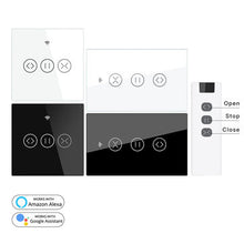 Load image into Gallery viewer, MoesHouse US EU WiFi RF433 Smart Touch Curtain Roller Blinds Motor Switch Tuya Smart Life App Remote Control Works with Alexa Google Home
